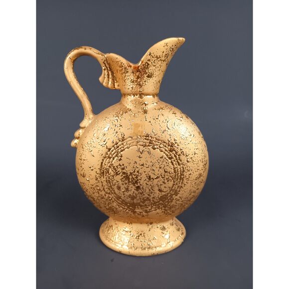 Jim Beam Decanter VTG 1956 Regal China Empty Weeping Gold Decanter Vase Decor - Picture 8 of 10